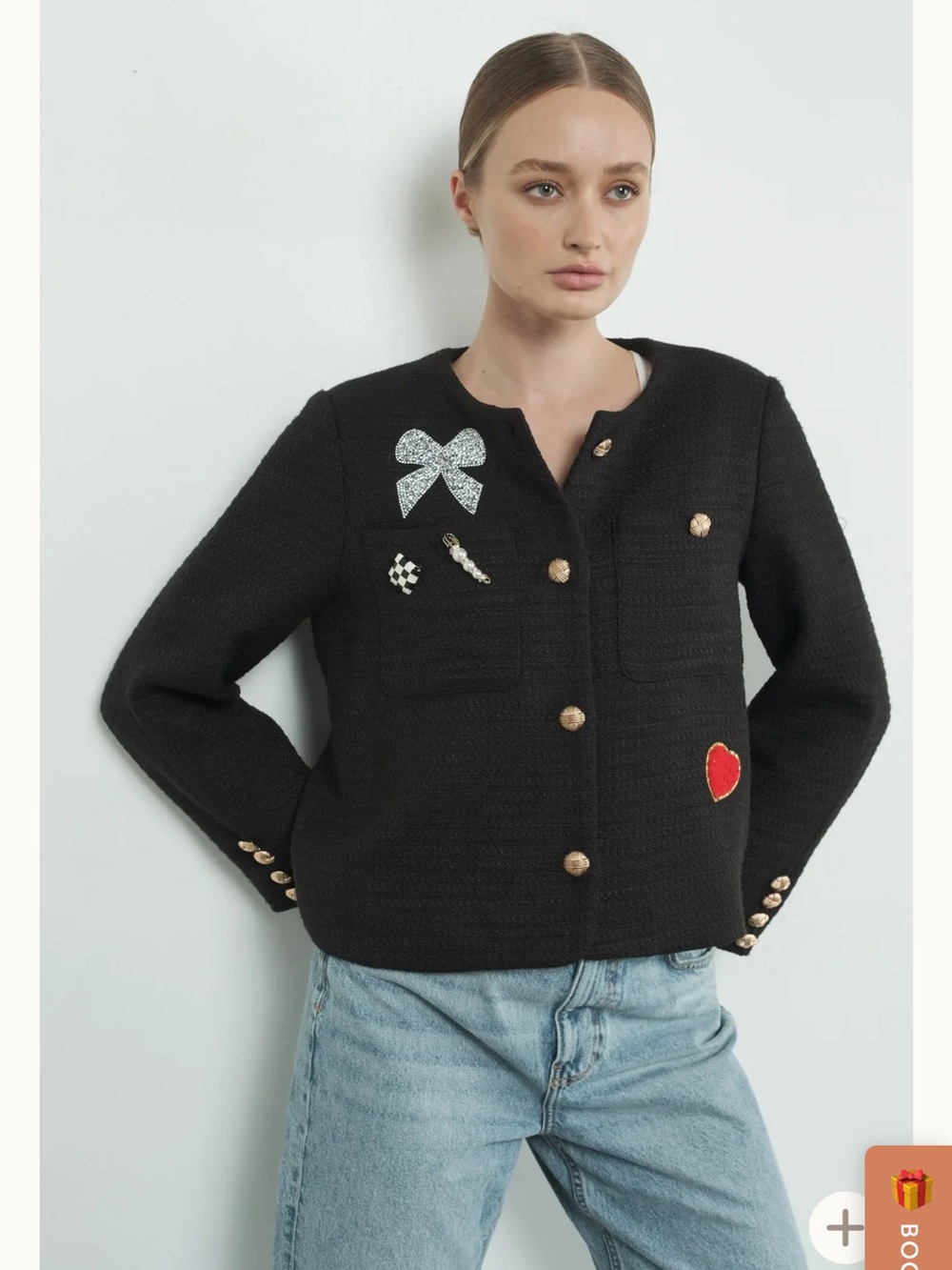 BY ANTHROPOLOGIE Tweed Patch Blazer - Picture 4 of 16